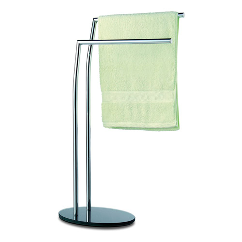 Håndklædeholder - Stål og glas