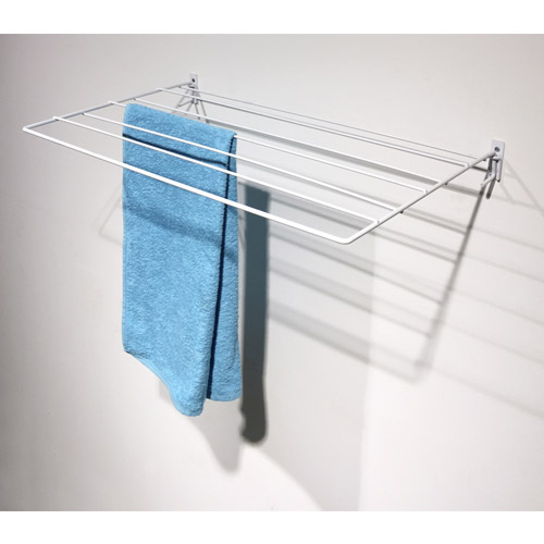 Tørrestativ til væg - Hvid 100 cm.