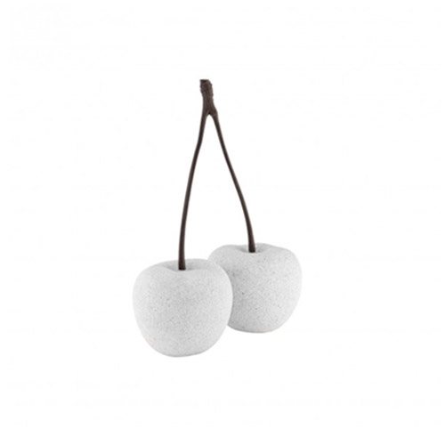 Deko kirsebær - Hvid 45 cm.