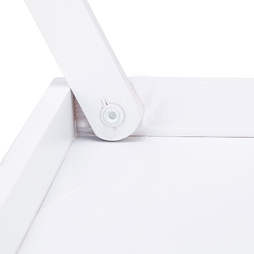 Hvid sammenklappelig sengebakke