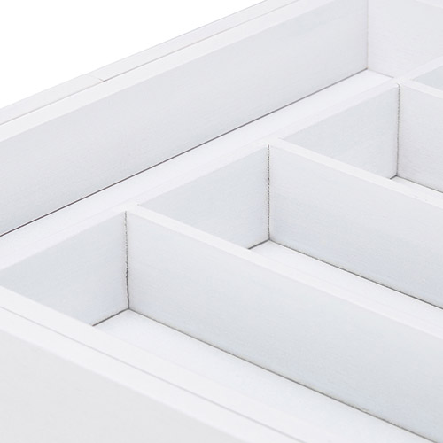 Bestikindsats i justerbart design - Hvid