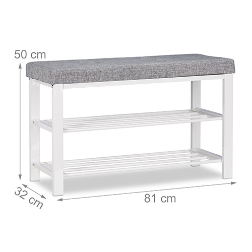 Skoreol med siddeplads i grå og hvid