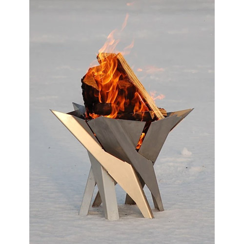 Bålkurv i rustfrit stål Phoenix design - XXL