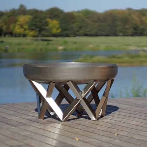 Venta design bålfad i rustfrit stål