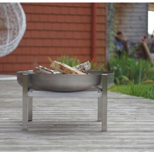 Ildsted CUBE Design i rustfrit stål - S