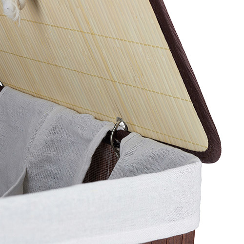 Vasketøjskurv med aftagelig vaskepose - Brun