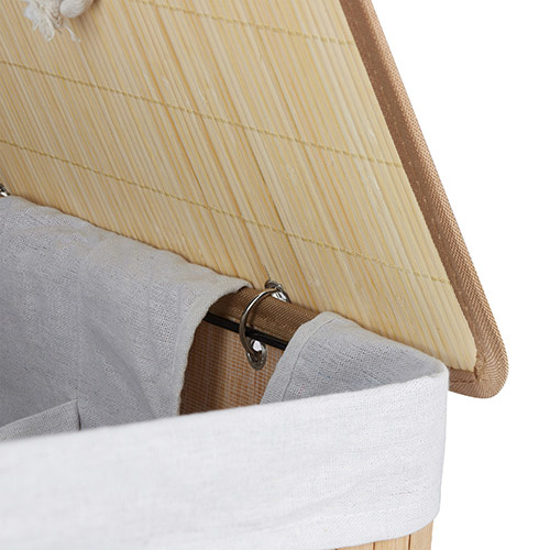 Vasketøjskurv med aftagelig vaskepose - Natur