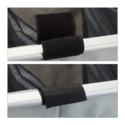 Vasketøjskurv i aluminium og Oxford polyester - Grå