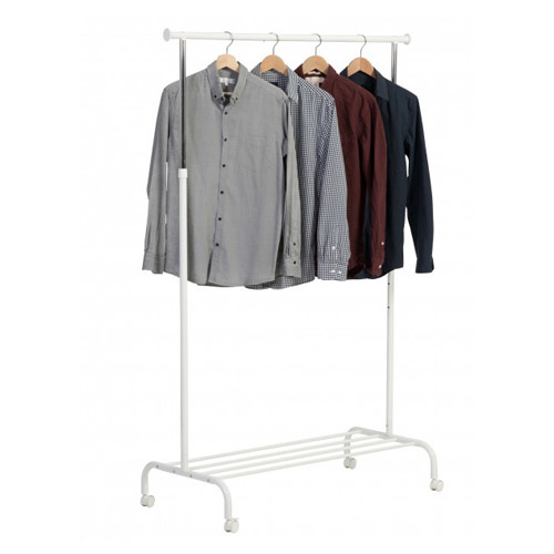 Tøjstativ højdejusterbart - Hvid