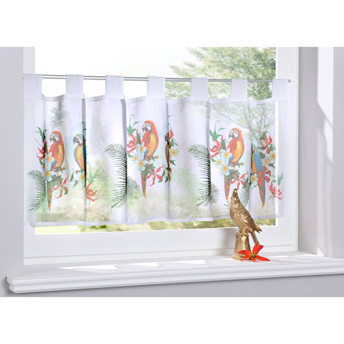 Cafegardin med digitalt print - Papegøjer