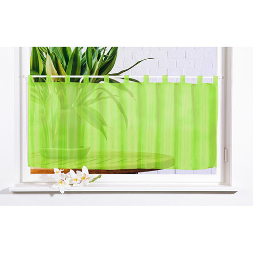 Færdigsyet cafegardin grøn