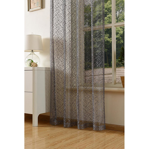 Luftigt netgardin 140 x 245 cm. - Grå