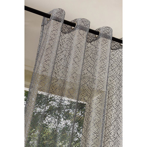 Netgardin til ophæng på gardinstang - Grå
