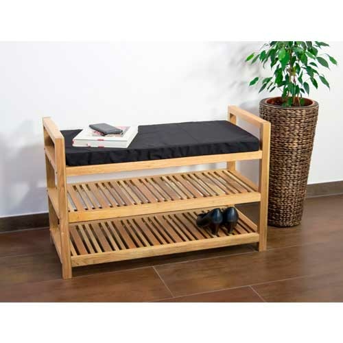 Skoreol med siddeplads i valnød 90 cm.