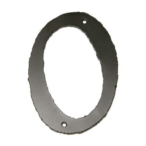 Husnummer 0 sort - Galvaniseret stål