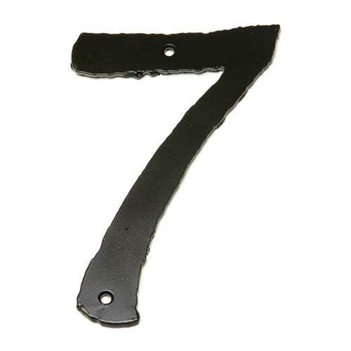 Husnummer 7 sort - Galvaniseret stål