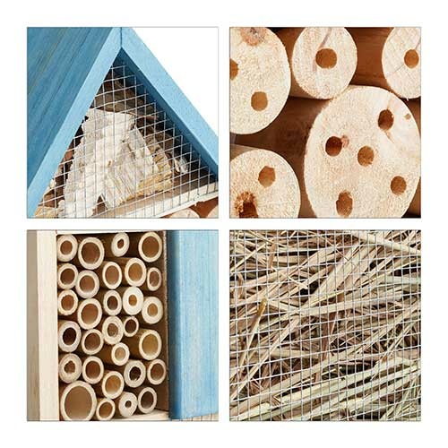 Fyldt med tagrør, bambusrør og træ