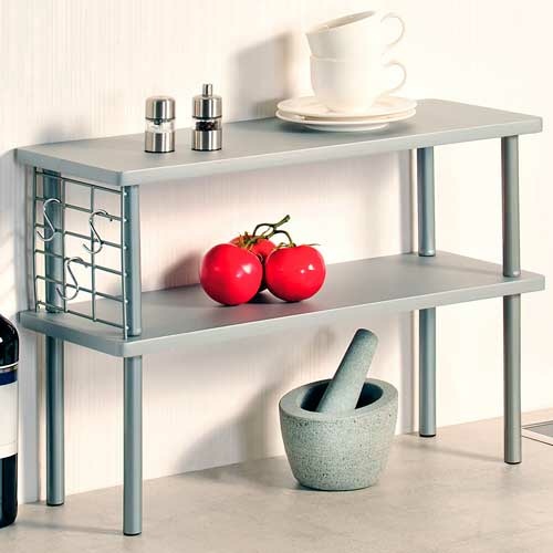 Hylde til køkkenbord - Grå