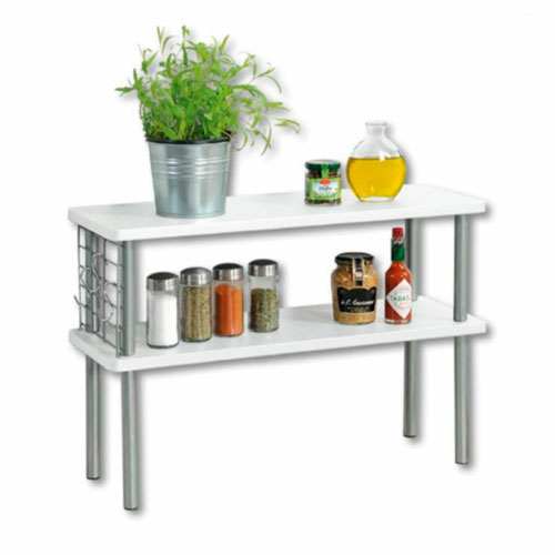 Hylde til køkkenbord - Hvid