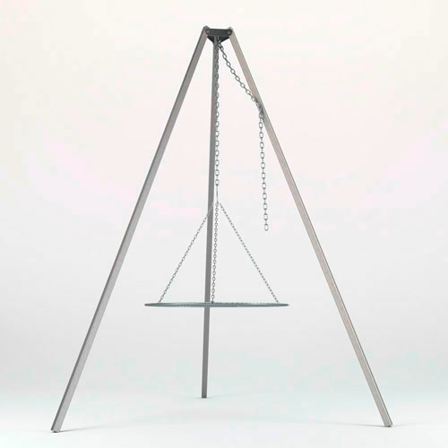 Rustfrit stål grillrist til stativ på 3 ben