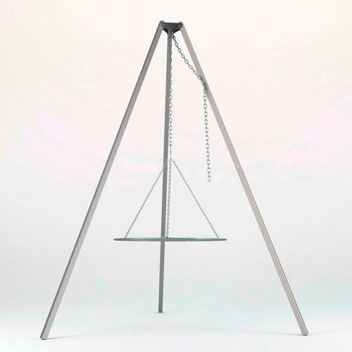 Rustfrit stål grillrist til stativ på 3 ben 79 Ø