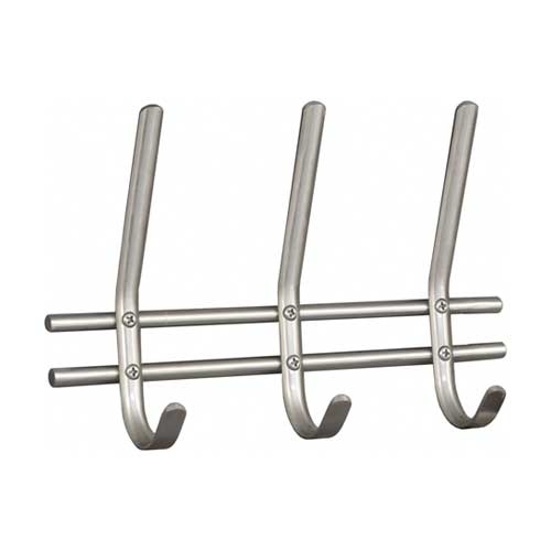 Knagerække rustfrit stål - 3 knager