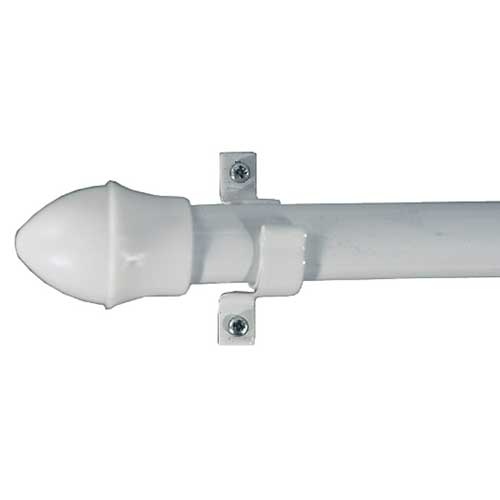 Cafestang hvid teleskop 75-125 cm.