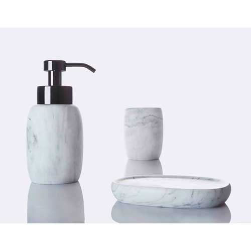 Badeværelsestilbehør Marble Silver