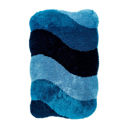 Bademåtte Trio blå - 60 x 100 cm.