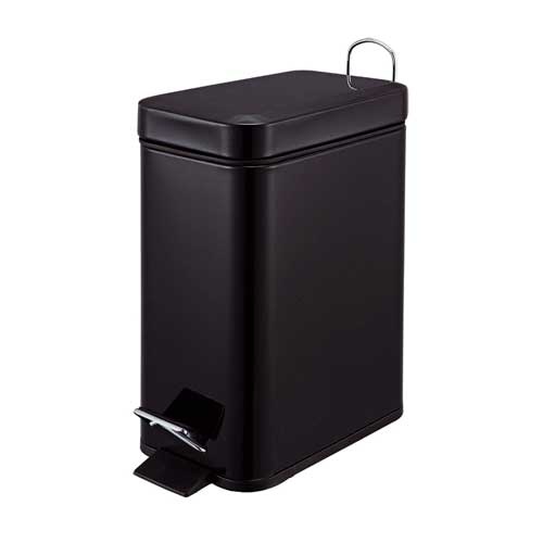 Toiletspand Rektang - Sort 5 L