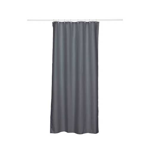 Badeforhæng grå 200 x 120 cm.