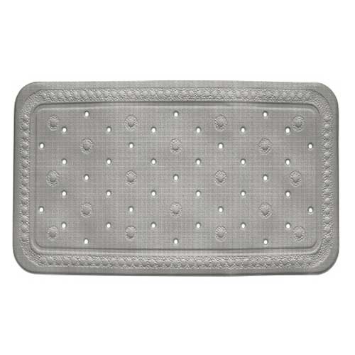 Skridsikker bademåtte Kreta - Lysegrå 72 x 36 cm.