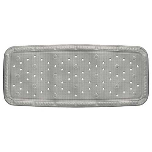 Skridsikker bademåtte Kreta - Lysegrå 92 x 36 cm.