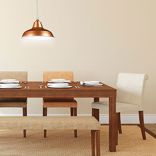 Kobber pendellampe - Lille 28 cm.