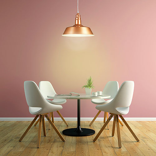 Kobber pendellampe - Stor 36 cm.