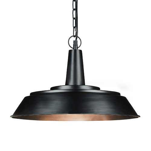 Hængelampe sort 41,5 cm.