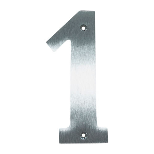 Husnummer 1 - Messing mat forkromet