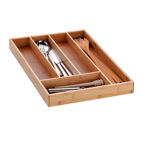 Bestikbakke bambus 30 x 34 x 5 cm.