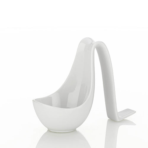 Hvid grydeskeholder Cuchara