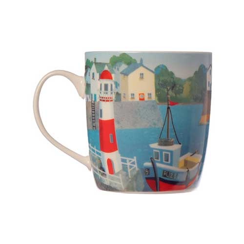 Porcelæns krus med skib