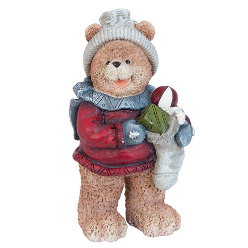 Julefigur - Bamse med julesok