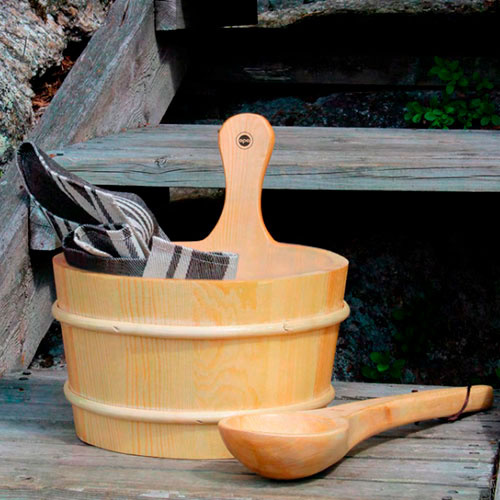 Træ saunaøse 40 cm.