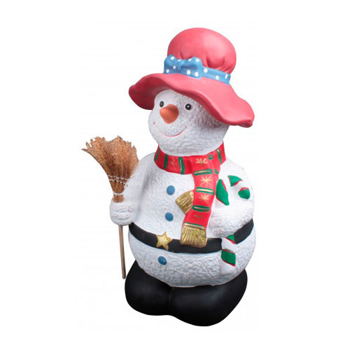 Snemand med rød hat - Julefigur