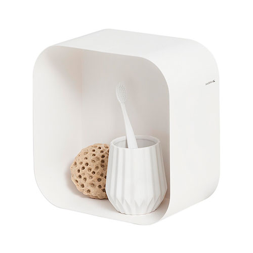 Badeværelseshylde Brix lille - Hvid 24 x 24 cm.