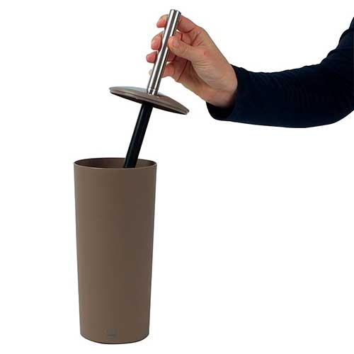 Taupe toiletbørste Marta