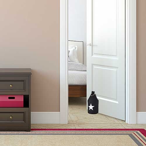 Dørstopper med metal håndtag - Mørkegrå