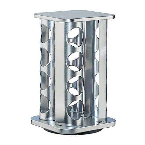 Rustfrit stål krydderikarrusel med glas