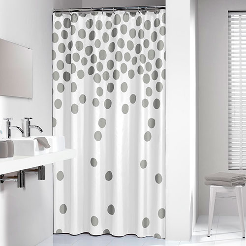 Brusehæng Spots silver - 180 x 200 cm.