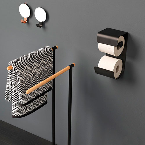 WC papirsholder - Sort Brix