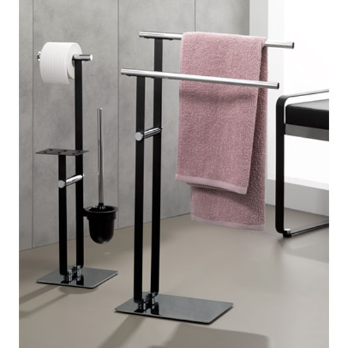 Sort håndklædeholder - Sirius